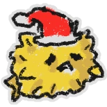 Hivesticker festive pufferfish