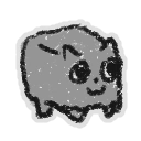 Hivesticker grey shape companion