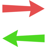 The trading arrows that appear whenever you initiate a trade with a player.