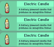 Three Electric Candles in the Beequip Storage.