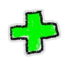 Hivesticker green plus sign