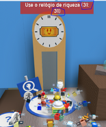 A glitched Wealth Clock cooldown timer.