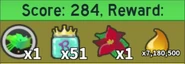 A Poinsettia along with other rewards from the Ant Challenge.