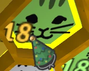 A Beesmas Tree Hat equipped to a Tabby Bee.