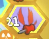 A Thumbtack equipped to a Spicy Bee.