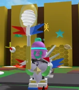 A player wearing the Petal Belt.