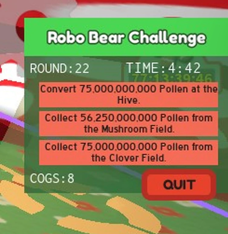 Robo Bear Challenge | Bee Swarm Simulator Wiki | Fandom