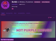 DvH2's hacked user profile.