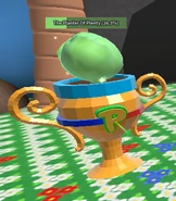 A glittered Planter Of Plenty growing in the Coconut Field.