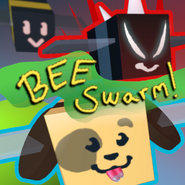 Vicious Bee with Basic Bee and Puppy Bee in an older version of the game's icon.