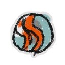 Hivesticker orange swirled marble