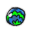 Hivesticker blue and green marble