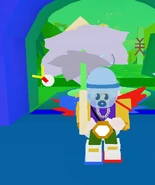 A player wearing the Bubble Mask.