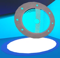 The Blue Teleporter pad in the Blue HQ.