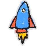 Hivesticker launching rocket