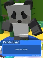 Panda Bear last dialogue after completing his quest saying "BOPMASTER" based off of the code.
