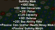 Gummy Mask's stats before the 2020-04-06 update.