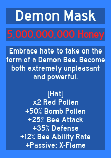 Demon Mask Bee Swarm Simulator Wiki Fandom - roblox bee swarm simulator demon mask