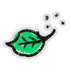 Hivesticker blowing leaf