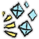 Hivesticker right shining diamond fleuron