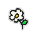 Hivesticker small white daisy