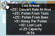 The Cool Breeze buff at 100%.