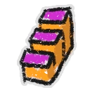 Hivesticker orange step array