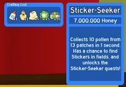 The Sticker-Seeker's stats.