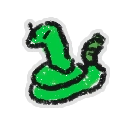 Hivesticker coiled snake