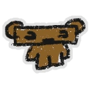 Hivesticker squashed head bear