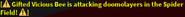 A Gifted Vicious Bee being summoned and attacking a player.