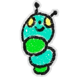 Hivesticker standing caterpillar