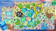 A modified thumbnail for Bee Swarm Simulator during the Winter Spotlight.