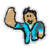 Hivesticker waving townsperson