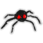 The Forward Facing Spider Sticker.