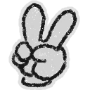 Hivesticker peace sign hand