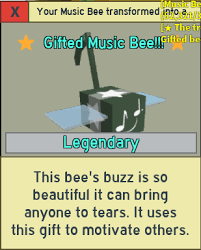 Gifted music bee from basic egg : r/BeeSwarmSimulator