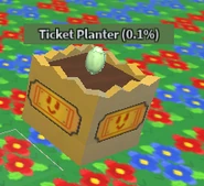 A newly placed Ticket Planter.