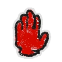 Hivesticker red palm hand