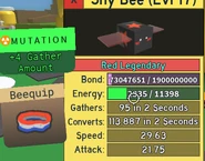 A Sweatband equipped to a Shy Bee.