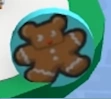 A gingerbread bear token.