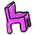 Hivesticker pink chair