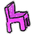 Hivesticker pink chair