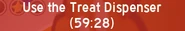 The cooldown timer for attempting to use the Treat Dispenser within an hour of its last usage.