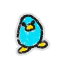 Hivesticker small blue chick