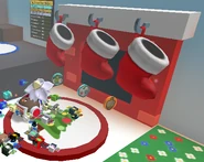 A player claiming items after checking inside the Stockings.