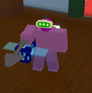 A player wearing the Strange Goggles.