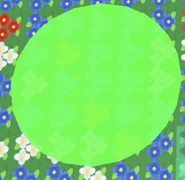 A green circle indicating a falling coconut.