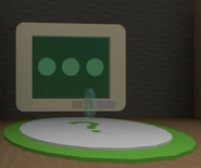 The Computer's appearance if the player does not equip the Strange Goggles.