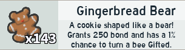 Gingerbread bears in a player's inventory.